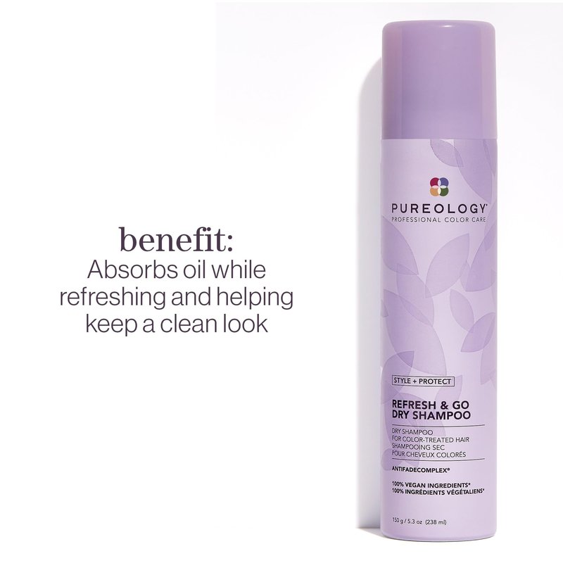 Pureology Style + Protect Refresh & Go Dry Shampoo | For Oily, Color-Treated Hair | Volumizing & Protective Dry Shampoo | Silicone-Free | Vegan | Updated Packaging | 1.2 Oz. |