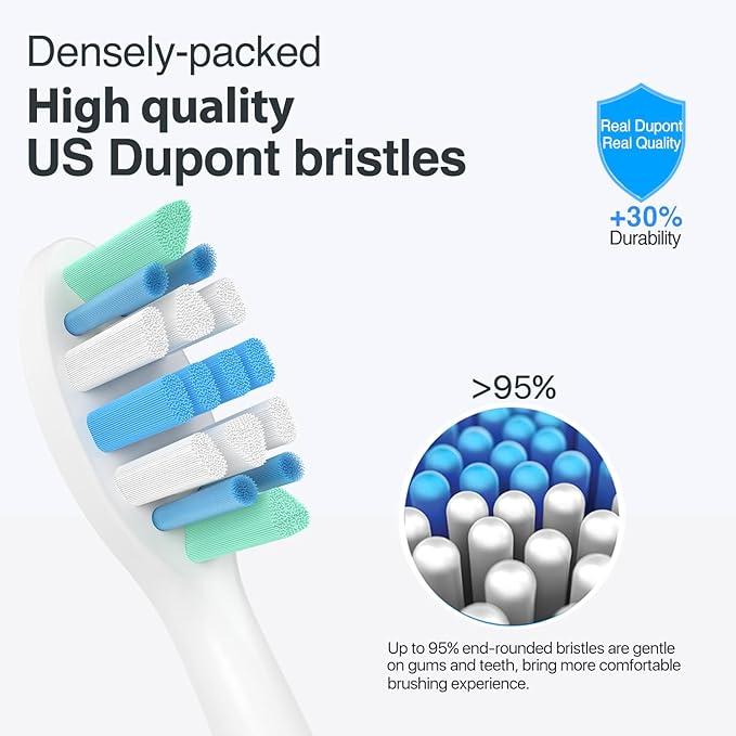 Electric Toothbrush Heads for Philips Sonicare Replacement Heads C2, Replacement Brush Head Compatible with Phillips Sonicare Electric Toothbrushes C2,C1,4100 for Philips Sonic Care Brush,10 Pcs