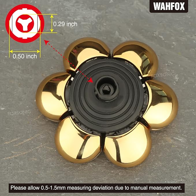 WAHFOX Universal 7 Gold Blades Shaver Replacement Heads for Mainstream Brands, Electric Shaver Head