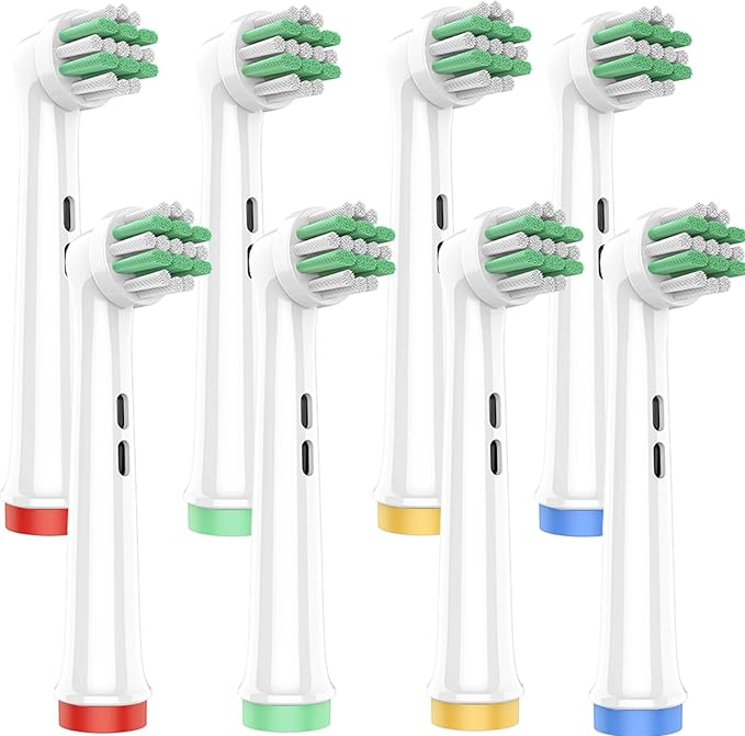 Kids Replacement Heads Compatible with Braun Oral B Electric Toothbrush, Extra Soft Replacement Toothbrush Heads for Gentle Care, Ages 3+ to 12, 8 Count