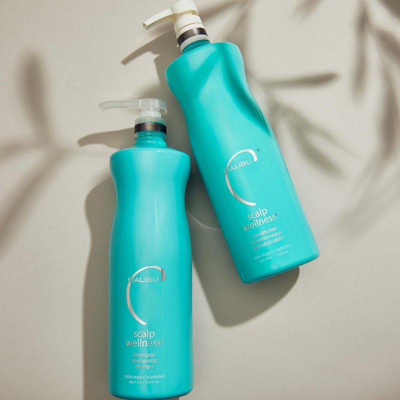 Malibu C Scalp Wellness Conditioner (33.8 oz) - Scalp Soothing Hair Conditioner with Eucalyptus + Spearmint Oil - Sulfate-Free Moisturizing Dry Scalp Conditioner