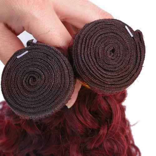 99J Human Hair Bundles Burgundy Water Wave Bundle Red Human Hair Bundle 18 18 18 inch Burgundy Water Wave 3 Bundles
