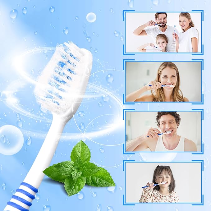 500 Prepasted Disposable Toothbrushes Individually Wrapped Pre Pasted Toothbrushes Soft Bristle Travel Tooth Brush Single Use Wrapped for Hotel, Camping, Travel and Gift for The Homeless