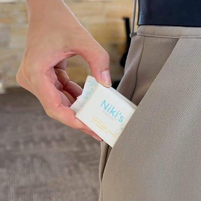 Niki's Natural Pocket Baby Wipes | Organic Baby Wipes Sensitive | Made with Manuka Honey and Coconut Oil, Unscented | EWG Verified | 320 Wipes (40 Pack x 8 Count Wipes)