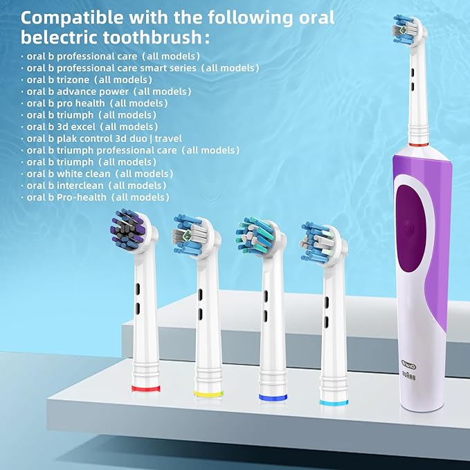 Replacement Toothbrush Heads 8 Pack, Electric Toothbrush Heads Compatible with Oral B Electric Toothbrush, Whitening Toothbrush Head