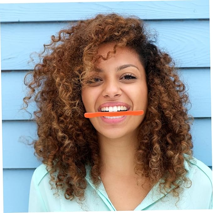 NOLITOY 2pcs Silicone Smile Trainer Mouth Muscle Tightener for Youthful Facial Safe Material for Speech Improvement and Lip Shaping Exercise