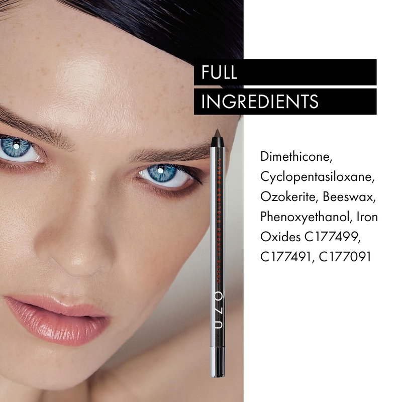 UZO Waterproof Black Eyeliner Pencil – Smudge-Proof, Long-Lasting Matte Pencil for Smooth, Precise Lines, High-Pigment, Creamy Formula, Vegan & Cruelty-Free
