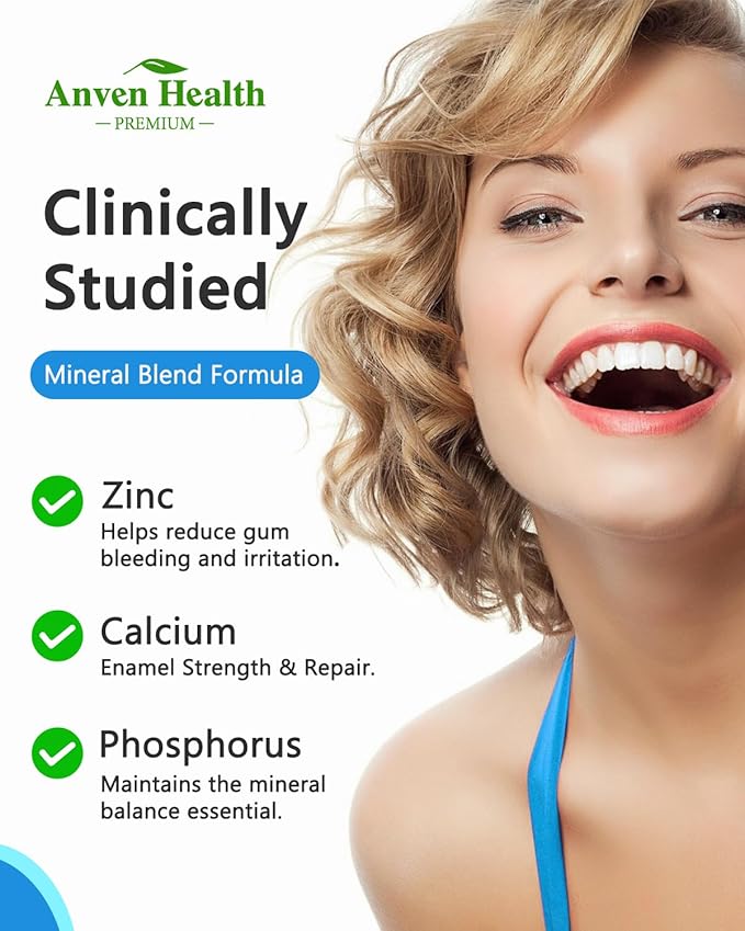 Oral Probiotics Lozenges for Mouth Bad Breath & Gum Repair - Mineral Fusion with Zinc + Calcium for Dry Mouth Relief, Enamel Shield, Mint Flavor with Xylitol - 180 Lozenges, Sugar-free