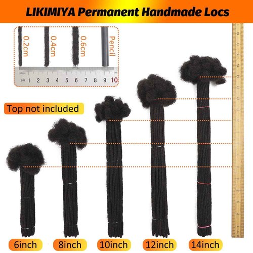 #27 Honey Blonde Loc Extensions Human Hair Dreads Extensions Dreadlock Extensions Human Hair Locs Extensions for Men Women Kids 0.4 cm 12 Inch 30 Strands Real Human Hair Locs Handmade Permanent Locs