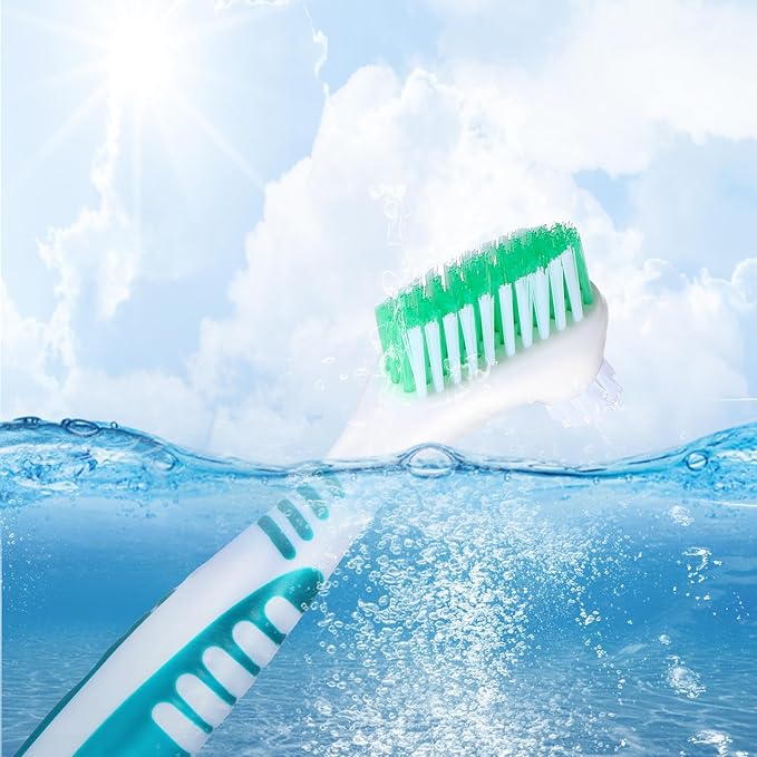 10 Pcs Denture Brush for False Teeth Denture Care Cleaning Brush Double Sided Toothbrush Portable Soft Multi-Layered Bristles Cleaner Brushes Ergonomic Rubber Handle
