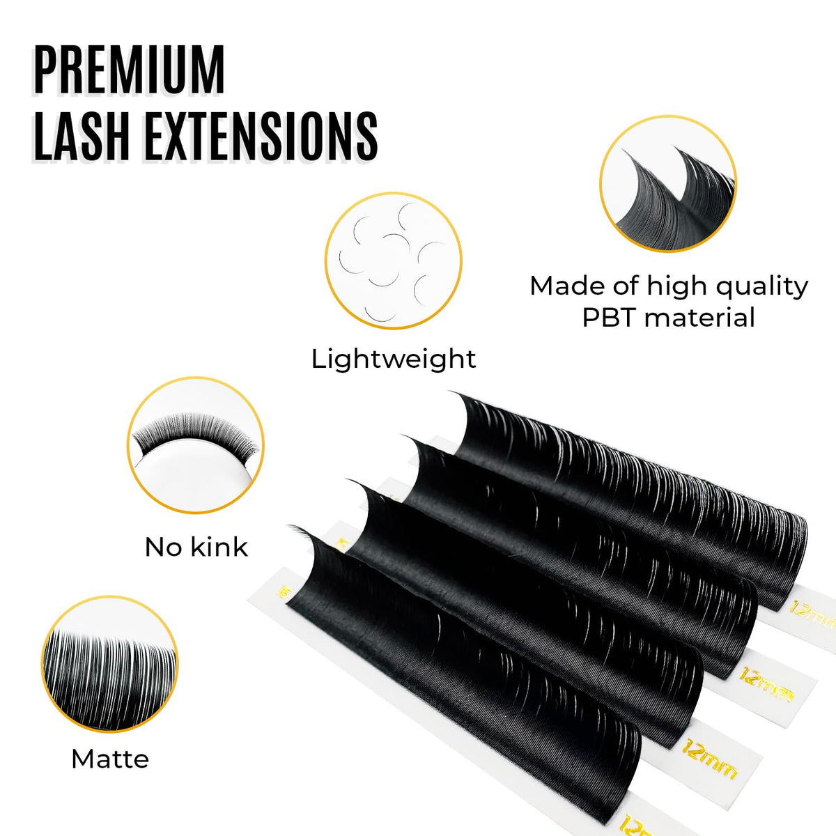 Easy Fan Lash Extensions by STACY LASH | J Curl Eye Lashes | Easy Fanning Lashes 3D 4D 5D 6D 7D 10D | Volume Set | 16-Rows Lash Tray | Eyelash Extension Supplies for Lash Tech |J-0.03-MIX 8-12