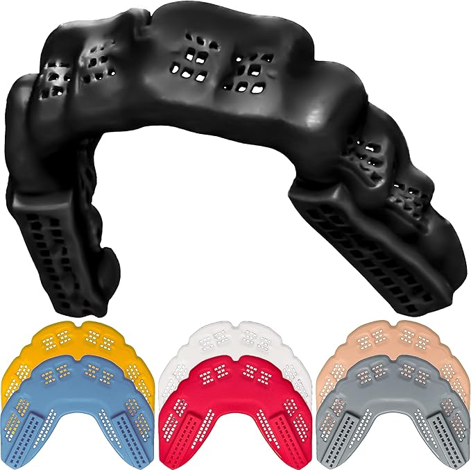 Bulletproof: World’s Thinnest Most Breathable Mouthguard is 3X Stronger! Wrestling Football Basketball MMA Hockey Rugby BJJ Lacrosse Boxing Men Sports Mouth Guard Grinding Teeth Adult Youth Braces