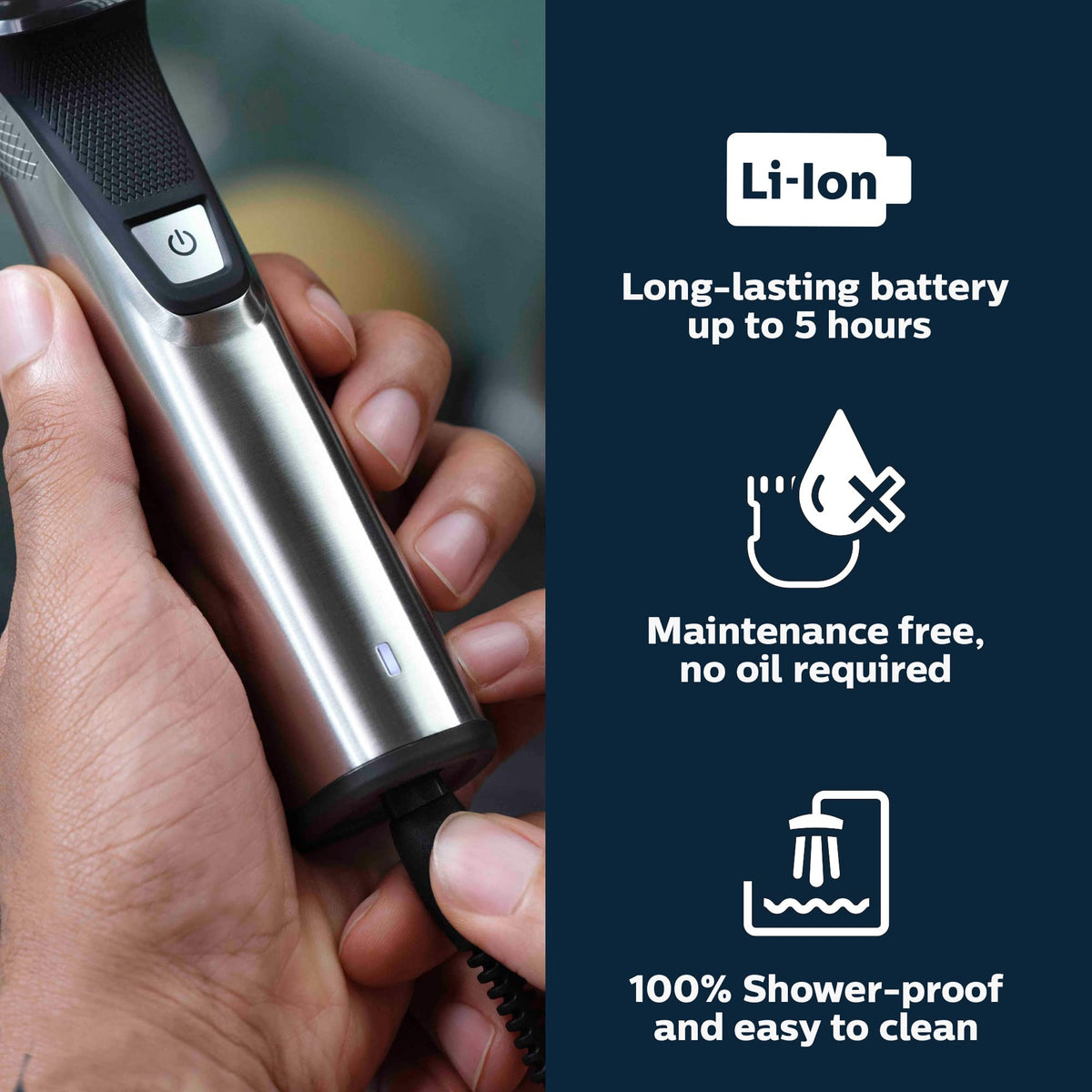 Norelco Philips Multigroom 7000 Series, All-in-One Trimmer, Beard Trimmer and Hair Clipper, 19-Piece Men's Grooming Kit for Beard, Head, Hair, Body, and Face, Soft Pouch, MG7910/49