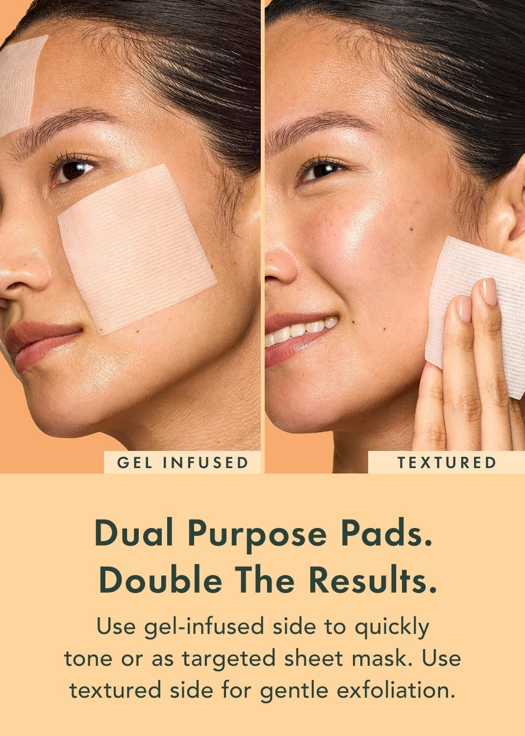 Rael Miracle Clear Toner Pads for Face, Dual Exfoliating & Soothing (70 Ct)