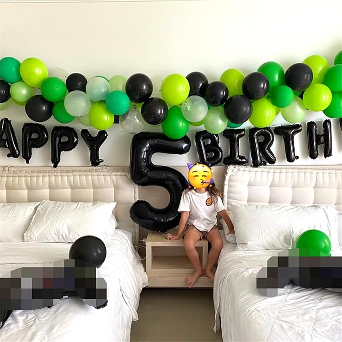 Black Number 50 Birthday Balloons, 40 Inch Large Mylar Foil Number 5 and 0 for Women, 50th Balloons for Men Anniversary Party Decorations Supplies