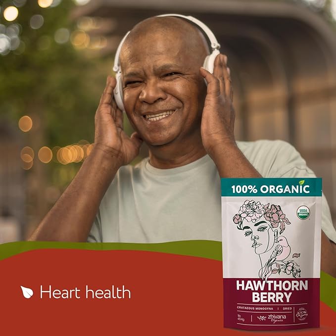 Super Large Value Pack 10 LB - Organic Hawthorn Berry Tea - Hawthorne Berries Organic - Healthy Circulation, Heart, Pressure Balance