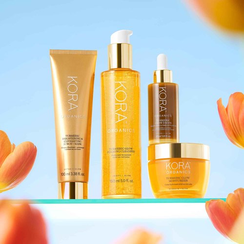 KORA Organics Turmeric Glow Drops, Certified Organic Radiance Face Serum with Niacinamide Alternative, Improves Texture & Pore Appearance, Vegan, 1.01 fl oz