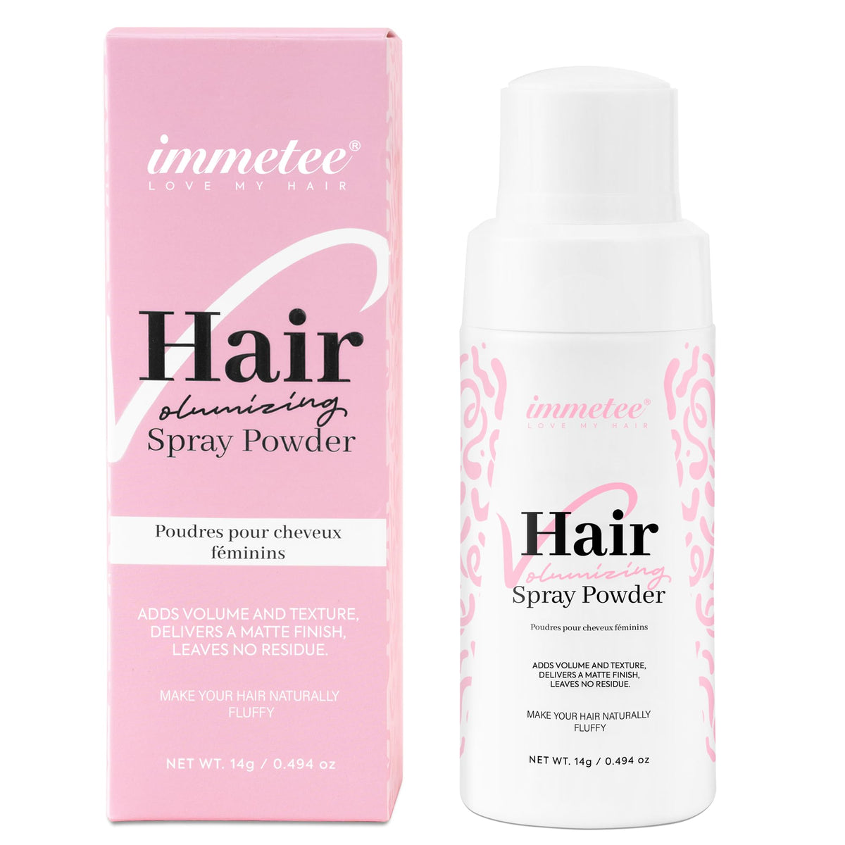 immetee Texture Powder, Volumizing Powder for Hair Volume & Texture, Opaque Effect & Natural Finish, Hair Volume Spray Root Lifting Powders 14g