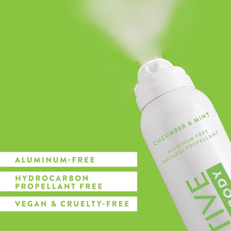Native Whole Body Deodorant Spray, Cucumber & Mint Scent, 72 Hour Odor Control for Pits, Privates & More, Aluminum Free, Quick-Drying Deodorant for Men & Women, 3.5 oz