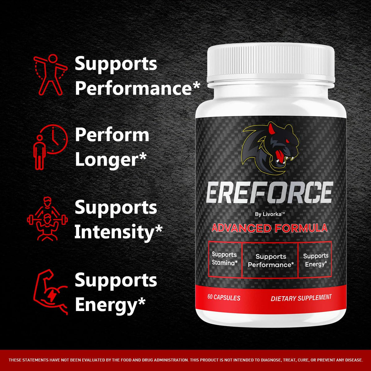 (3 Pack) Ereforce - Ereforce Capsules Advanced Daily Formula Premium All Natural Ingredients- Maximum Strength, EreforcePills Support Reviews for Overall Health and Wellness, 180 Capsules for 3 Months
