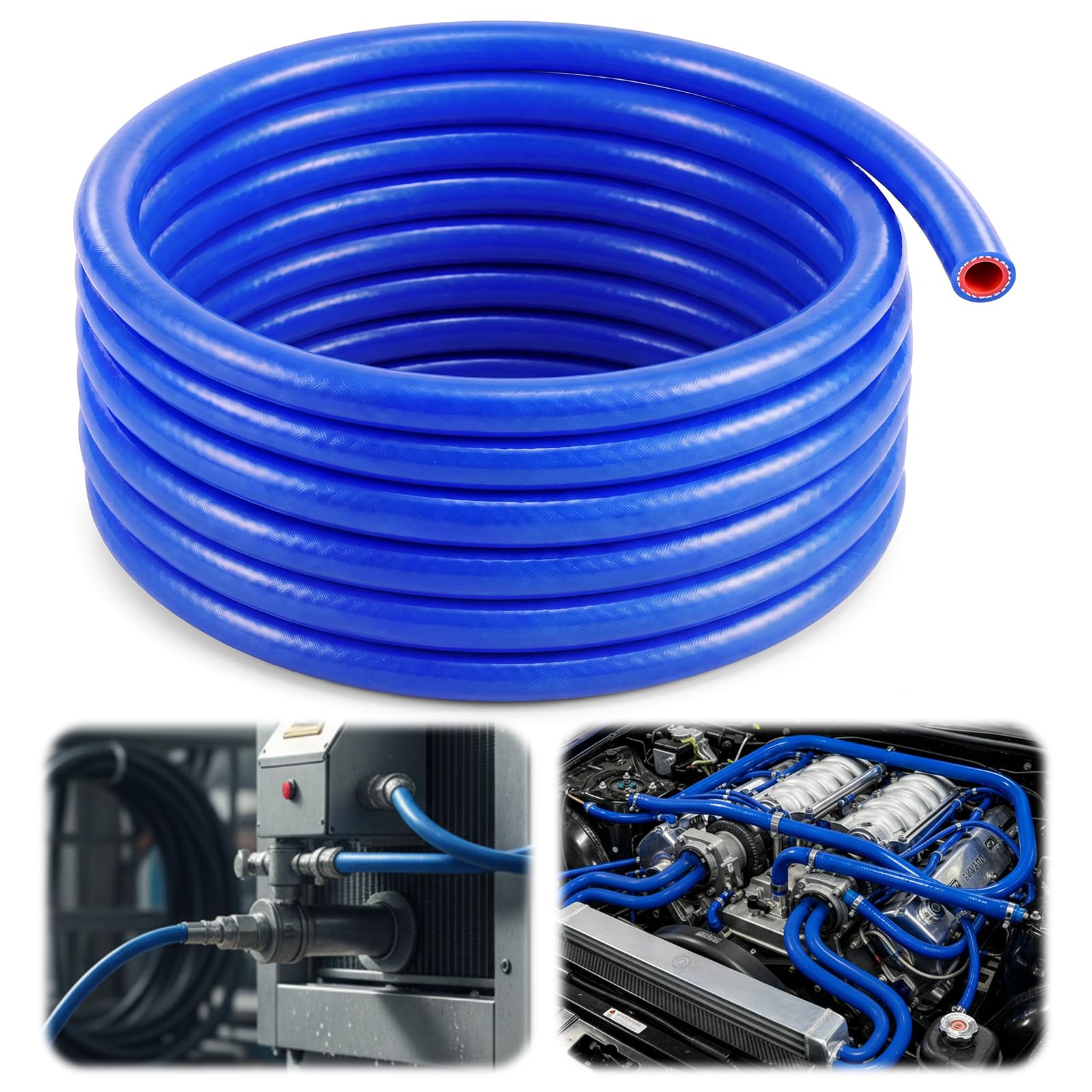 Outus 1/2 ID Silicone Heater Hose 25ft Roll, Coolant Radiator Straight Rupture Pressure 80 Psi Reinforced High Temperature for W