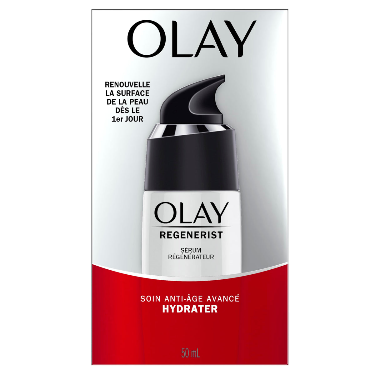 Olay Serum, Regenerist Light Gel Face Mousturizer, Anti-Aging, Anti-Wrinkle, Hydrating, Firming, Smoothening, Improves Fine Lines and Elasticity - Amino Peptide Complex, 1.7 oz