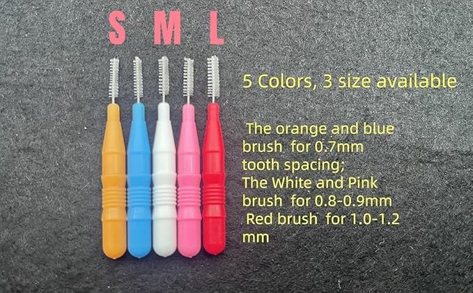 50 Count Interdental Brush,Toothpicks Tooth Flossing Head Oral Dental Hygiene Brush,Teeth Cleaner Dental Floss Stick Tooth Cleaning Tool