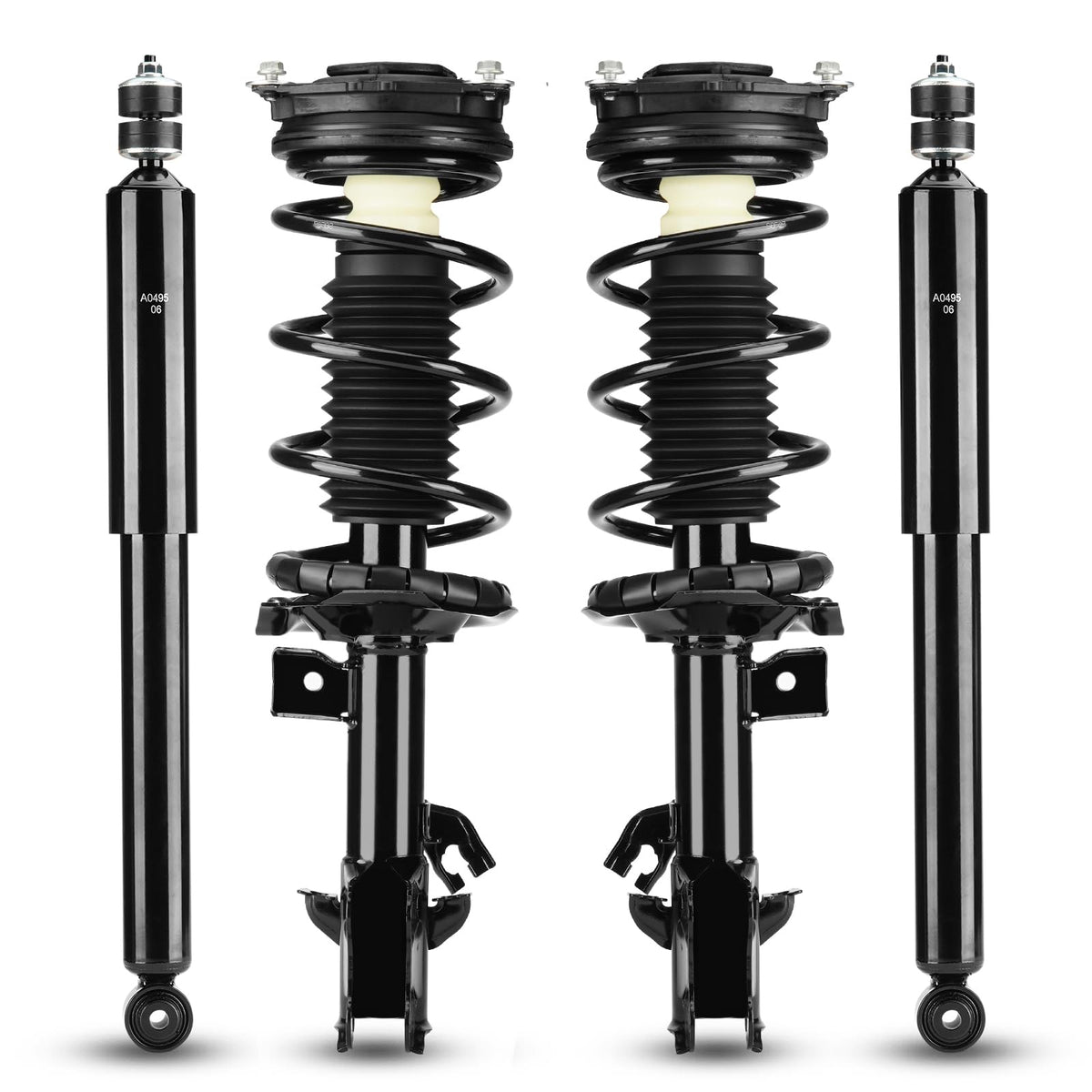 Front & Rear Quick Struts Shocks w/Coil Springs for 2007-2011 Nissan Versa (All Models), 2012 Nissan Versa (ONLY 1.8L S/SL Hatch