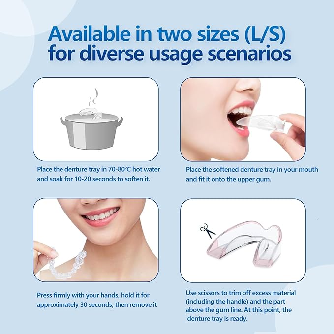 Two Sizes,4 Pack Mouth Guard for Grinding Teeth at Night,Moldable Dental Guard for Sleeping,Nighttime Protection for Teeth with 12 Cleaning Tablets