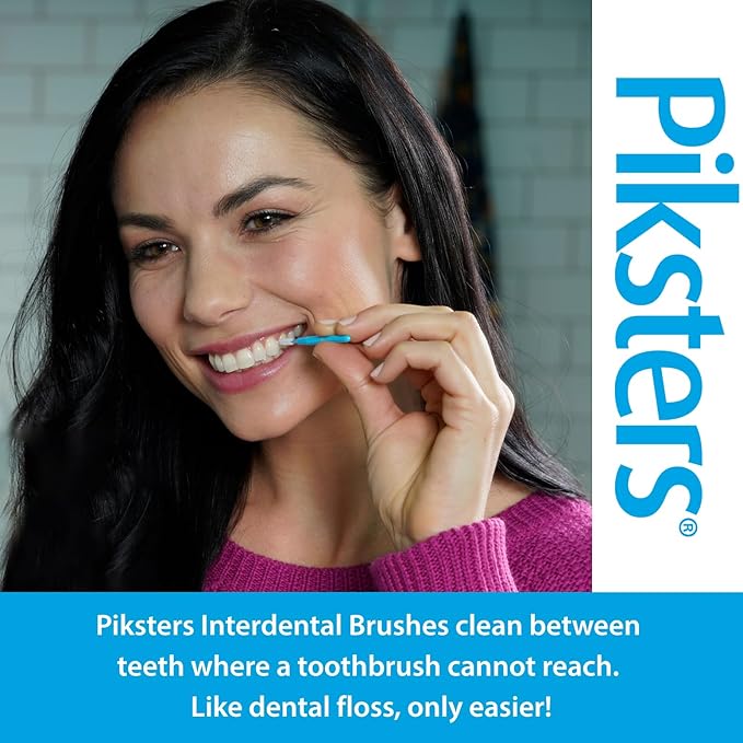 Piksters Interdental Brushes, 35 pk, Size 0, Interdental Tooth Brush for Very Tight Gaps, Gum Soft Bristles for Plaque Removal, Safe for Braces