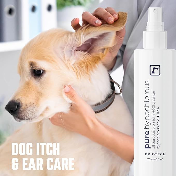 BRIOTECH Pure Hypochlorous Acid Spray and Cleanser, Original Premium HOCl Topical Solution, Multi-Purpose Cleaner, Family Approved & Pet Friendly, 8 fl oz