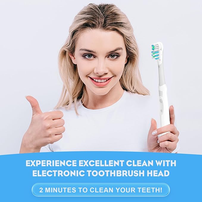 20Pcs Spinbrush Oral Toothbrush Replacements Heads Dual Cross Action Clean Attachments Sensitive Brush Refill Rotating Sets 3D White Fit for Oral B 4732 3733 4734