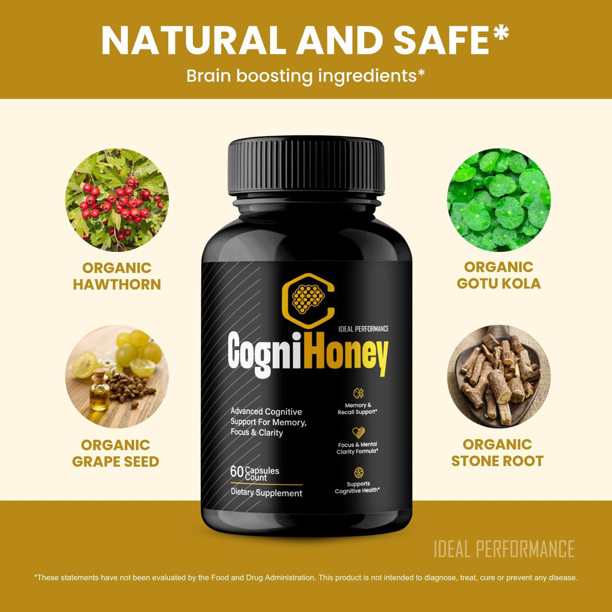 IDEAL PERFORMANCE CogniHoney Capsules, CogniHoney Pills Reviews (5 Pack)