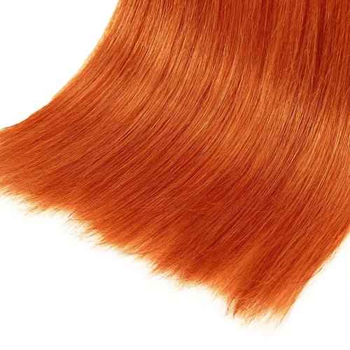 Condescension Human Hair Bundles 20 22 24 inch Orange Burnt Orange 350 Straight Wave Bundles Human Hair Unprocessed Brazilian Virgin Hair for Black Women