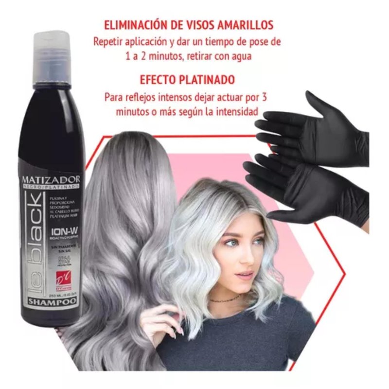 Le Black Purple Toning Shampoo – Shampoo for Blonde Hair, 8.45 Fl Oz, Formal Tone, Black/Platin – Enhance and Maintain Vibrant Blonde Shades with a Premium Hair Care Formula