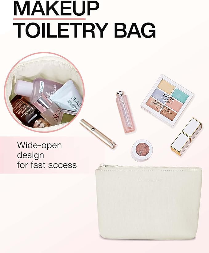 Weekender Bags for Women, BAGSMART Travel Duffel Bags with Shoe Compartment,Personal Item Travel Bag for Airlines, Carry on Overnight Tote Bag with Toiletry Bag (Light Beige,2pcs)