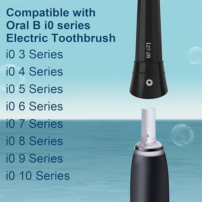 Replacement Heads Compatible with Oral B iO 3 4 5 6 7 8 9 10 Series Electric Toothbrush,Toothbrush Heads Compatible with Oral B iO Replacement Heads, Medium Bristles for Effective Cleaning,8BLACK