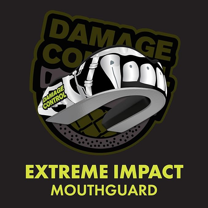 DAMAGE CONTROL Extreme Impact Mouth Guard – Sports Mouthguard for Boxing, MMA, BJJ, Hockey, Rugby, Lacrosse, & More – Mouthpiece for Teeth & Jaw Protection, for Youth & Adults (Giga Bite EI)