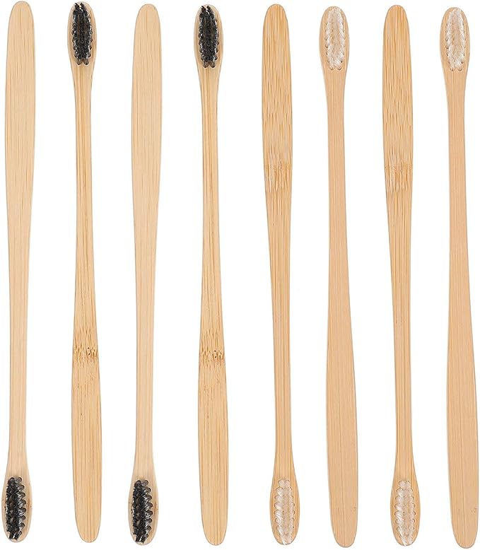 SILENRADAWN 20pcs Toothbrushes with Soft Bristles for Home Use Ergonomic Small Head Design Smooth Natural Handles Comfortable Grip Black and White for Adults