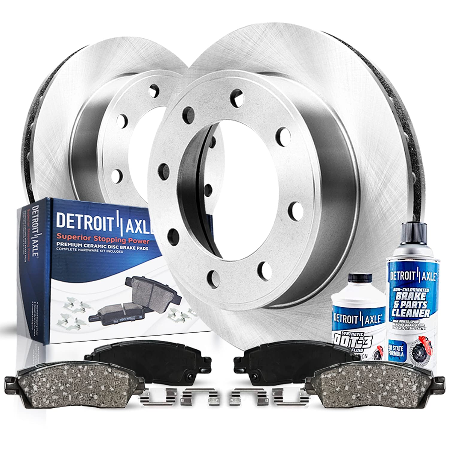 Detroit Axle - Front Brake Kit for Chevy GMC Silverado Sierra 2500HD 3500, Sierra 3500HD, Avalanche 2500 Savana Express 3500 450