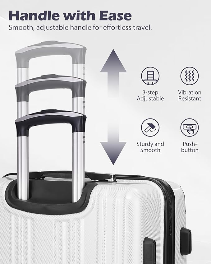 Coolife Luggage Sets, 5 Piece Durable Suitcase, Lightweight Carry on Luggage with PC+ABS Hardshell, Dual Spinner Wheels, TSA Lock and YKK Zipper (wine wind new, 5 piece set)