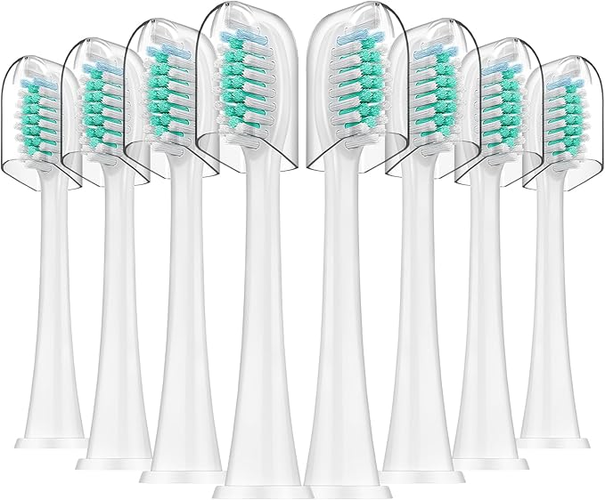 Replacement Toothbrush Heads for Philips Sonicare, 8-Pack Sonicare Compatible Brush Heads, Fits DiamondClean, ProtectiveClean, FlexCare, 2 Series, 3 Series & More