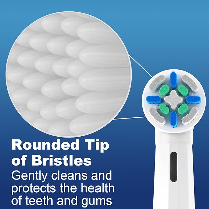 iO Replacement Heads Compatible with Oral B iO 2/3/4/5/6/7/8/9/10/Deep Clean Series Electric Toothbrush, IO Toothbrush Heads, Brush Heads with Medium-Hard bristles Care Your Teeth (6 Black/White)