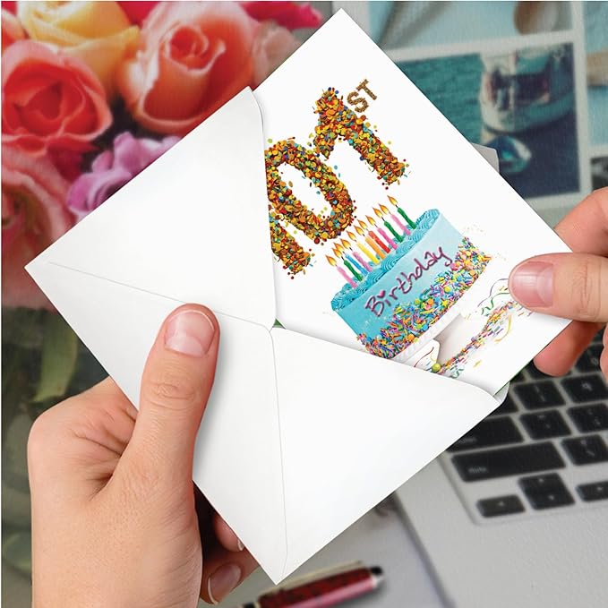 NobleWorks - Milestone Birthday Greeting Card with Envelope (4.63 x 6.75 Inch) - Big Day 101 C2764MBG