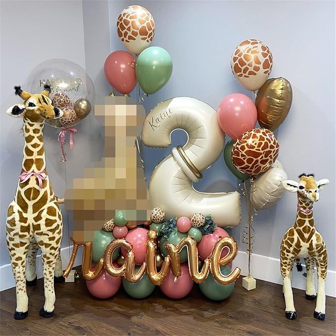 80th Birthday Balloons Cream for Women, 40 Inch Giant Beige Foil Number 80 Balloons Self Inflating, Ivory White Sand Digit 8 & 0 Helium Balloons for Men 80th Anniversary Party Decorations Supplies