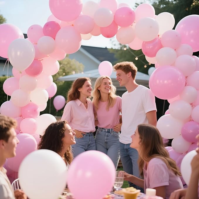 KAWKALSH Light Pink Balloon Arch Kit 111Pcs 18 12 5 Inch Latex Party Balloons Garland for Birthday Baby Shower Wedding Engagement Anniversary Christmas Party Decorations
