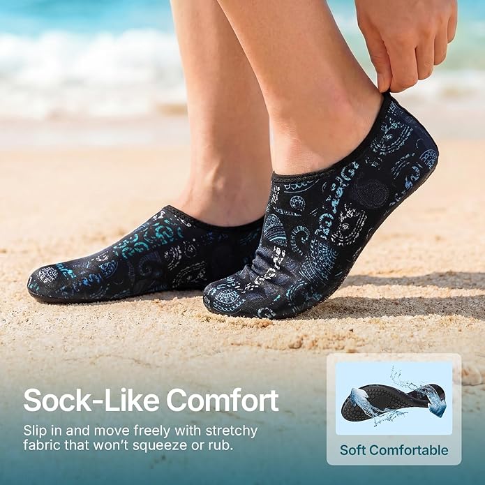 Water Shoes for Women Men Quick-Dry Aqua Socks Swim Beach Barefoot Yoga Exercise Wear Sport Accessories Pool Camping Must Haves Adult Youth Size