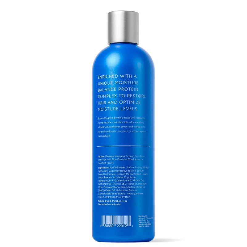 Elon Essential Shampoo for Damaged Hair — For Dry Hair, Color-Safe & Color-Extending Hair Repair & Hydrating Shampoo — Sulfate Free & Paraben Free (12 Fl Oz)