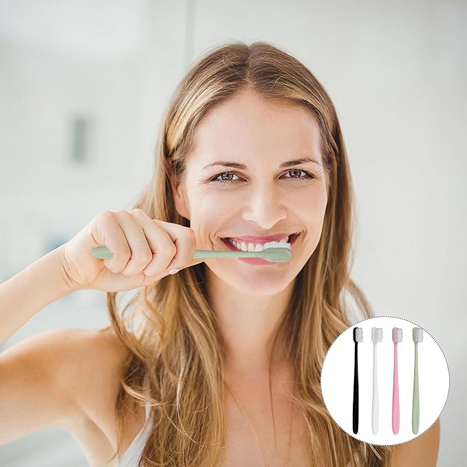 8Pcs Ultra Soft Toothbrush Set for Adults and Puerpera, Manual Teeth Cleaning Toothbrush with Fine Bristles, Portable Oral Care for Sensitive Gums and Deep Cleaning