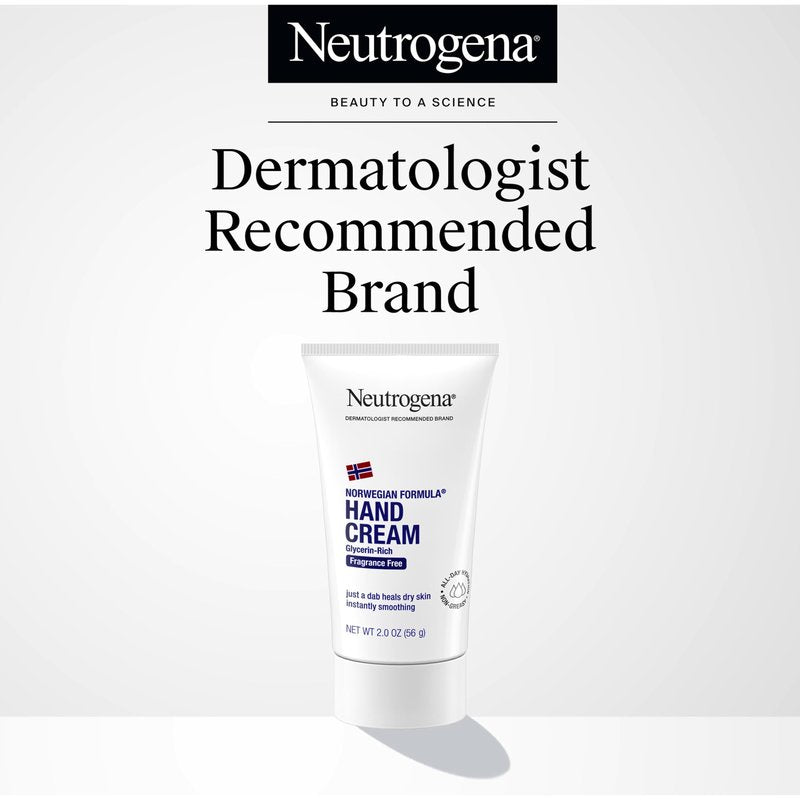 Neutrogena Norwegian Formula Moisturizing Hand Cream & Lotion for Dry Hands, Fragrance Free Glycerin Concentrated Relief, Over 200 Uses, 6 Pack, 2 oz Each (Total 12 Fl Oz)